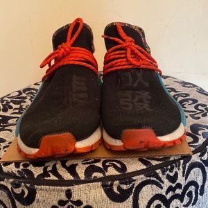 Limited Edition Addidas Human Race Mens Sneaker Black w Orange Laces